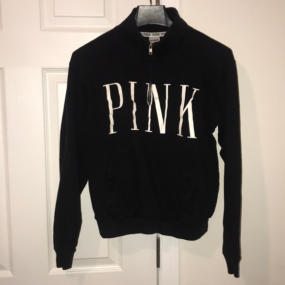 PINK Victoria's Secret Tops - Victoria’s Secret PINK black pullover sweatshirt